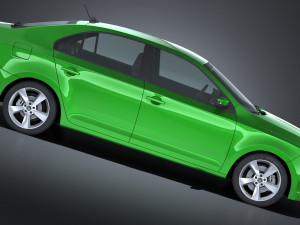 Skoda Rapid Sedan 2018 3D 模型