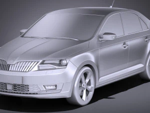 Skoda Rapid Sedan 2018 3D Model