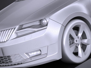 Skoda Rapid Sedan 2018 3D 模型