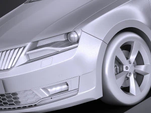 Skoda Rapid Sedan 2018 3D Model