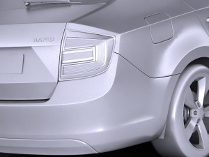 Skoda Rapid Sedan 2018 3D 模型