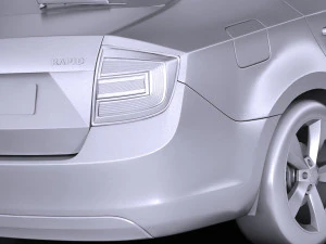 Skoda Rapid Sedan 2018 3D Model