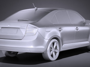 Skoda Rapid Sedan 2018 3D 模型