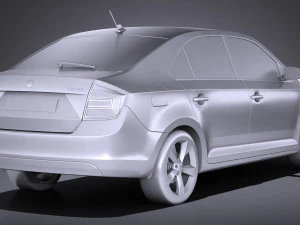 Skoda Rapid Sedan 2018 3D Model