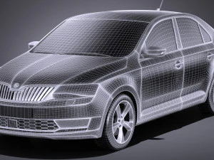 Skoda Rapid Sedan 2018 3D Model