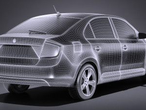 Skoda Rapid Sedan 2018 3D 模型