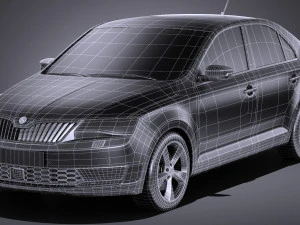 Skoda Rapid Sedan 2018 3D Model