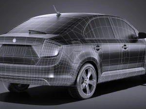 Skoda Rapid Sedan 2018 3D Model