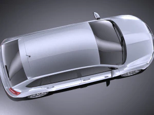 Skoda Rapid Spaceback 2017 vray 3D Model