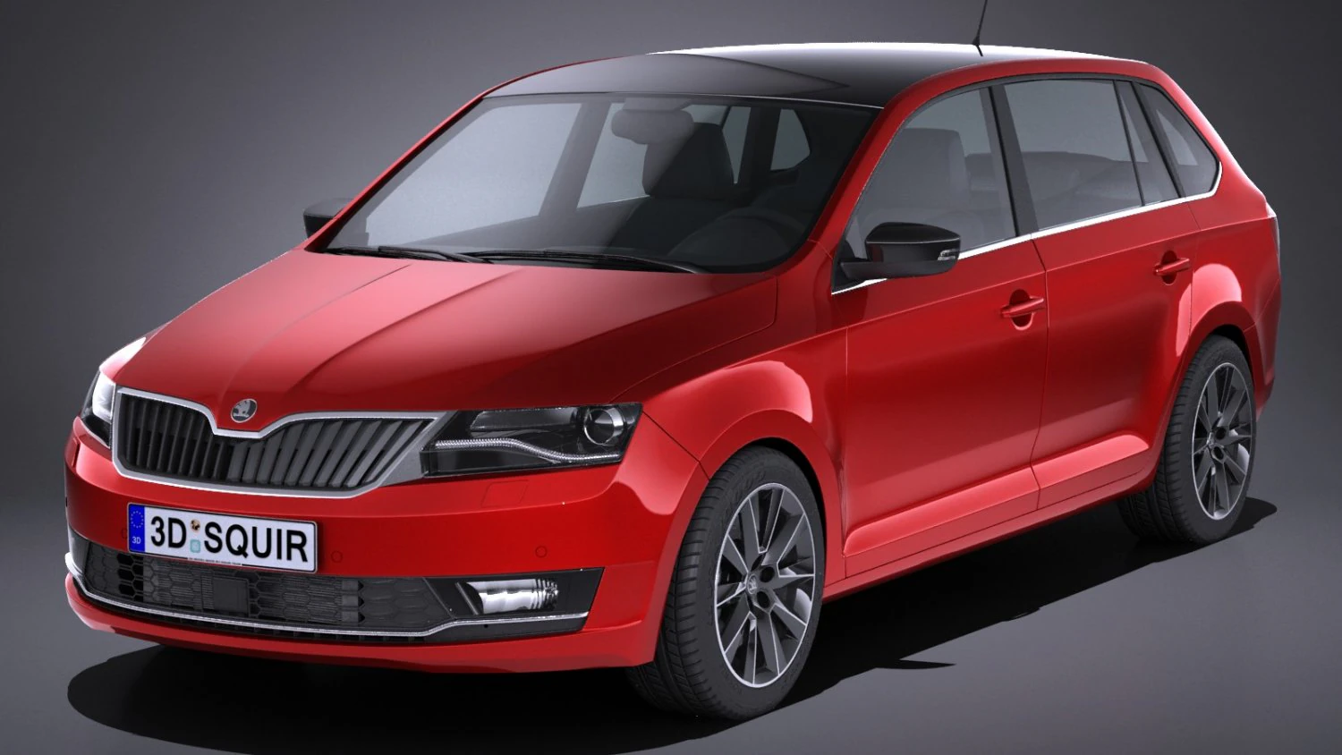 Skoda Rapid Spaceback 2018 3D Model .c4d .max .obj .3ds .fbx .stl .blend