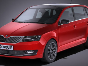 Skoda Rapid Spaceback 2018 3D मॉडल