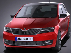 Skoda Rapid Spaceback 2018 3D Model