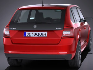 Skoda Rapid Spaceback 2018 3D Model