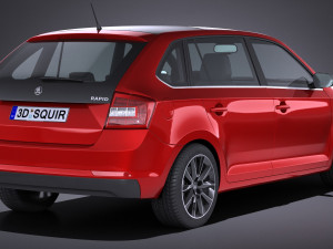 Skoda Rapid Spaceback 2018 3Dモデル