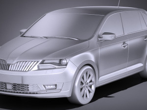 Skoda Rapid Spaceback 2018 3Dモデル