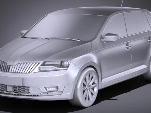 Skoda Rapid Spaceback 2018 3D Model