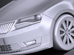 Skoda Rapid Spaceback 2018 3D Model