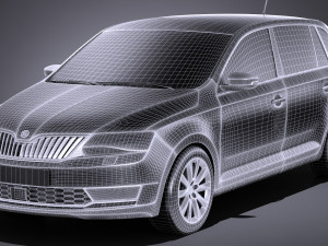 Skoda Rapid Spaceback 2018 3Dモデル