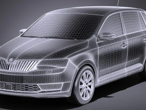 Skoda Rapid Spaceback 2018 3D Model