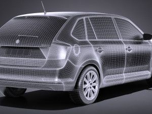 Skoda Rapid Spaceback 2018 3Dモデル