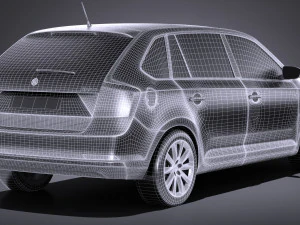 Skoda Rapid Spaceback 2018 3D Model