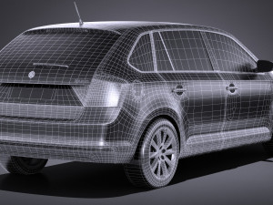 Skoda Rapid Spaceback 2018 3Dモデル