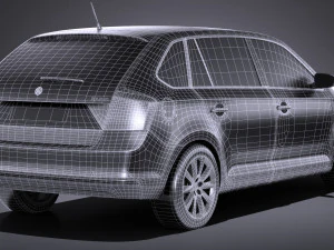 Skoda Rapid Spaceback 2018 3D Model