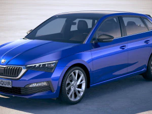 Skoda Scala 2019 Modello 3D