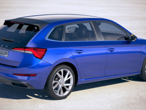 Skoda Scala 2019 3D-Modell