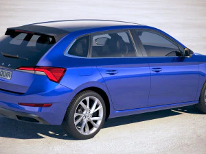 Skoda Scala 2019 3D Model