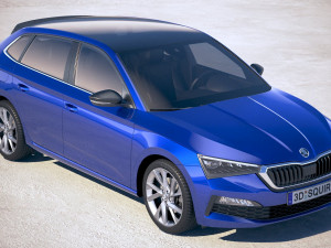 Skoda Scala 2019 3D-Modell
