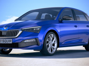 Skoda Scala 2019 3D-Modell