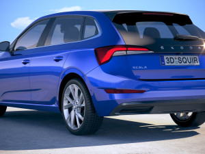 Skoda Scala 2019 3D-Modell