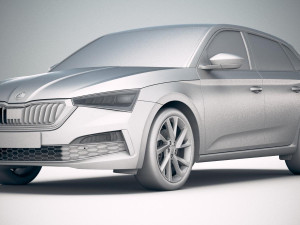 Skoda Scala 2019 3D-Modell
