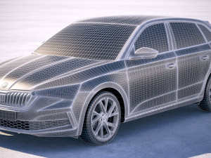 Skoda Scala 2019 3D-Modell