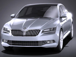 Skoda Superb 2017 vray 3D Model