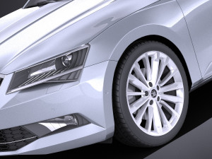 Skoda Superb 2017 vray 3D-Modell