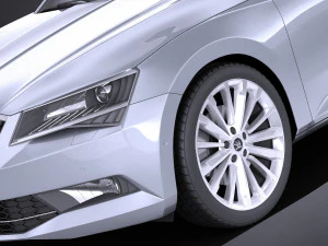 Skoda Superb 2017 vray 3D Model