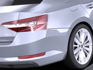 Skoda Superb 2017 vray 3D Model