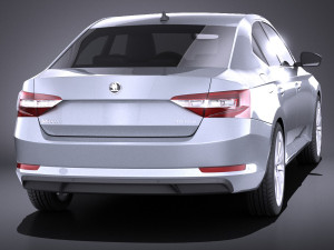 Skoda Superb 2017 vray 3D-Modell
