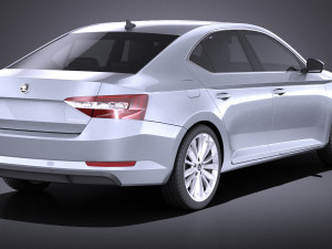 Skoda Superb 2017 vray 3D-Modell