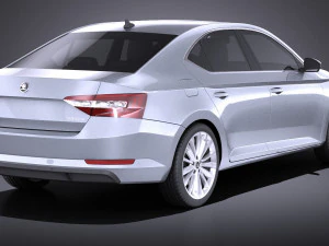 Skoda Superb 2017 vray 3D Model