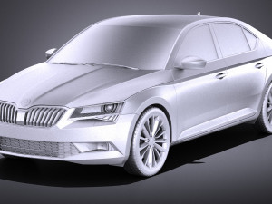 Skoda Superb 2017 vray 3D-Modell