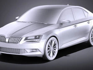 Skoda Superb 2017 vray 3D Model