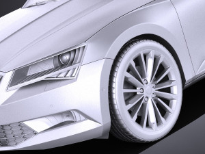 Skoda Superb 2017 vray 3D-Modell