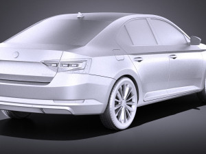 Skoda Superb 2017 vray 3D-Modell