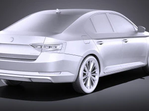 Skoda Superb 2017 vray 3D Model