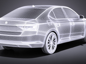 Skoda Superb 2017 vray 3D-Modell