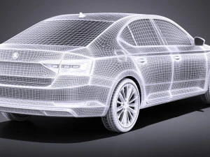 Skoda Superb 2017 vray 3D Model
