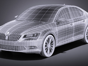 Skoda Superb 2017 vray 3D-Modell